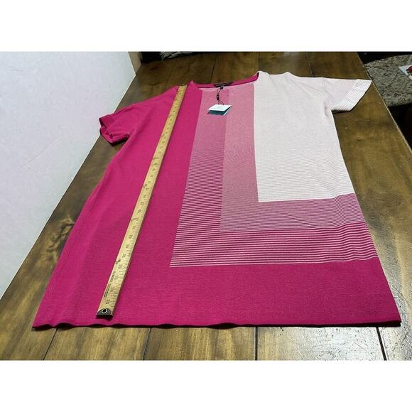 Ming Wang Mélange Colorblock Knit Shift Minidress Size Medium NWT - Picture 2 of 8